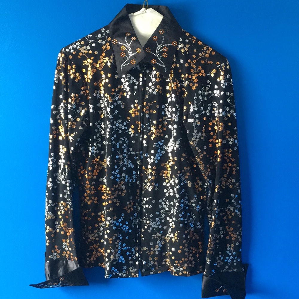 Zip up western show shirt